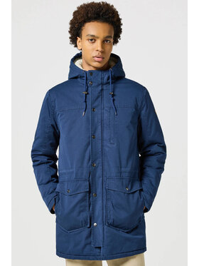 Wrangler Wrangler Kurtka zimowa HEAVY PUFFER Niebieski Regular Fit