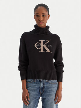 Calvin Klein Jeans Calvin Klein Jeans Dolcevita Chenille Monologo LV047D354G Nero Regular Fit