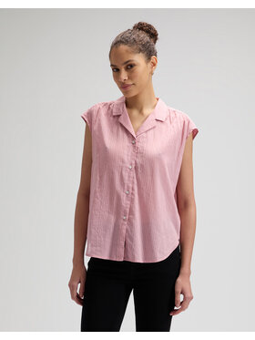Lee Lee Koszula CAP SVE SHIRT Różowy Relaxed Fit