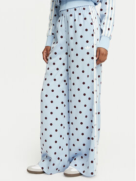 adidas adidas Долнище анцуг Satin Polka Dots Wide Leg Pant KV1170 Светлосин Relaxed Fit