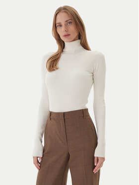 Kontatto Kontatto Bluză cu gât 3M0817C Écru Regular Fit