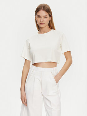 Max Mara Max Mara T-shirt 2516941098650 Écru Regular Fit