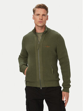 Aeronautica Militare Aeronautica Militare Kardigan 262MA1664UL00409 Khakivärviline Regular Fit