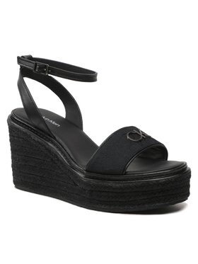 Calvin Klein Calvin Klein Espadrilles Wedge 50Hh W/Hw HW0HW01490 Fekete