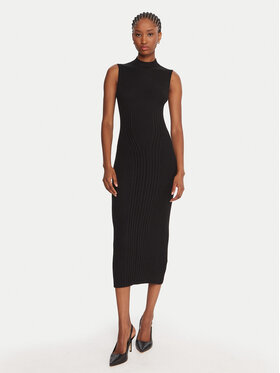 Guess Guess Trikotažinė suknelė W5BK23 Z3OW2 Juoda Slim Fit