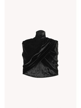 EPUZER EPUZER Top Velvet Czarny Standard Fit