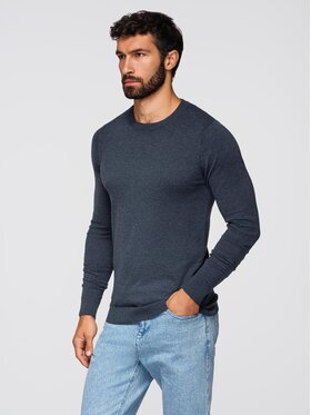 Ombre Ombre Svetr OM-SWBS-0106 Modrá Regular Fit