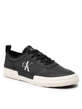Calvin Klein Jeans Calvin Klein Jeans Sneakersy Skater Vulcanized Laceup Rcotton YM0YM00414 Czarny