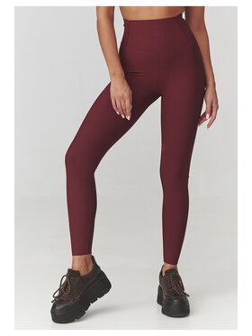 Makadamia Makadamia Legginsy C30 Bordowy A-Line Fit