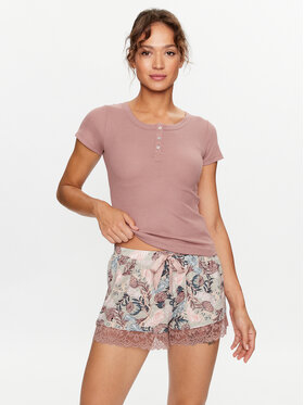 Hunkemöller Hunkemöller Spavaćiće Henley 203153 Smeđa Regular Fit