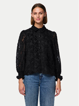 Pieces Pieces Πουκάμισο Pina 17154276 Μαύρο Regular Fit