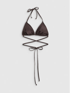 4F 4F Góra od bikini ESSENTIAL Brązowy ciemny