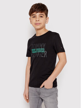 Tommy Hilfiger Tommy Hilfiger T-shirt Over Print KB0KB07015 D Crna Regular Fit
