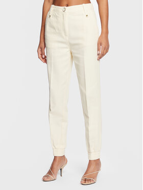 TWINSET TWINSET Medžiaginės kelnės 231TP2263 Écru Regular Fit