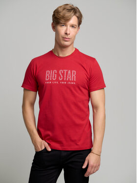 BIG STAR BIG STAR T-Shirt GRAHAM_603_150 Czerwony Basic Fit