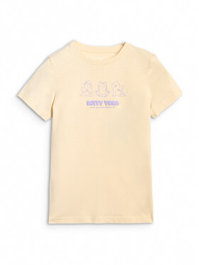 4F 4F T-Shirt KITTY JOGA Kremowy Regular Fit