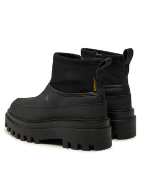 Calvin Klein Jeans Gumijasti škornji Flatform Rainboot Low Mg R YW0YW01560 Črna