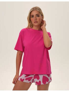 Esotiq Esotiq Piżama 42118 Różowy Regular Fit