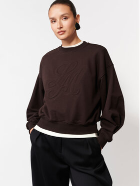 La Mania La Mania Bluza CREMA Brązowy Basic Fit