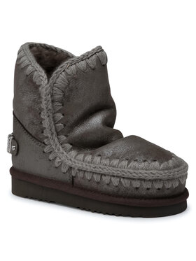 Mou Mou Topánky Eskimo 18 With Rhinestones Logo Strieborná