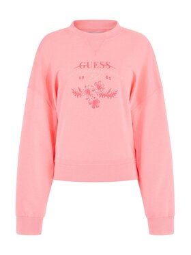 Guess Guess Bluza Neon W3GQ20 KBQH0 Różowy Relaxed Fit