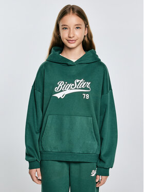 BIG STAR BIG STAR Bluza RUBILIA Zielony Basic Fit