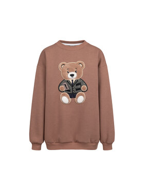 Bejbi Story Bejbi Story Bluza Bluza oversize Harry Teddy dla mamy i taty bez kaptura Brązowy Oversize