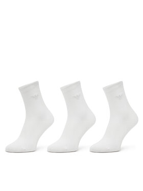 Emporio Armani Underwear Emporio Armani Underwear Kõrgete naistesokkide komplekt (3 paari) 292323 4F254 00010 Valge