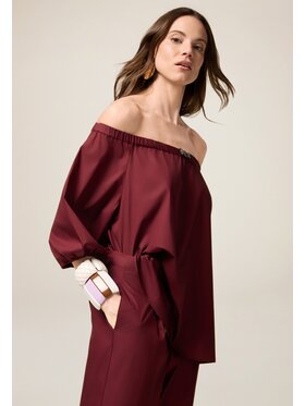 Oltre Oltre Blusa 2485J100726N036 Bordeaux Over Fit