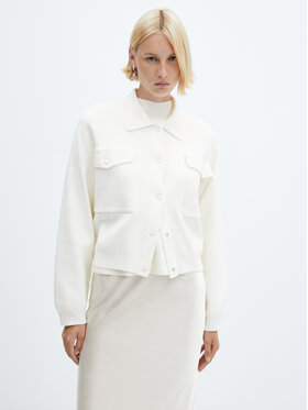 Mango Mango Kardigán Quinn 57015809 Fehér Regular Fit