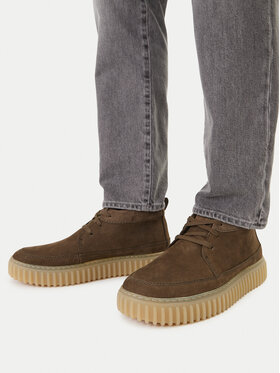 Clarks Clarks Gležnjarji Torhill LaceHi 26183474 Khaki