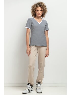Tessita Tessita Bluzka T394 Biały Slim Fit