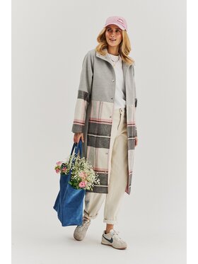 NAOKO NAOKO Kabát Juliette Sivá Regular Fit