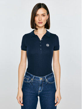 BIG STAR BIG STAR Polo RELLA Granatowy Slim Fit
