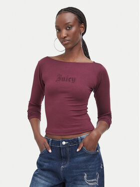 Juicy Couture Juicy Couture Блузка JCWCT226329 Бордовий Slim Fit