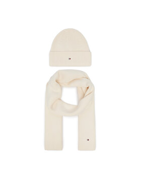Tommy Hilfiger Tommy Hilfiger Set šal + kapa AW0AW19136 Kremna