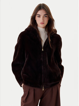 Dixie Dixie Кожено палто V330Y003A Кафяв Regular Fit