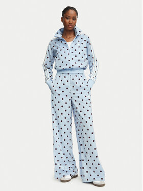 adidas adidas Світшот Satin Polka Dots Tt Track Top KV1167 Світло-синій Regular Fit