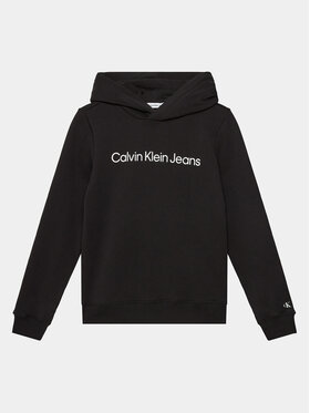 Calvin Klein Jeans Calvin Klein Jeans Mikina Logo IU0IU00601 D Čierna Regular Fit