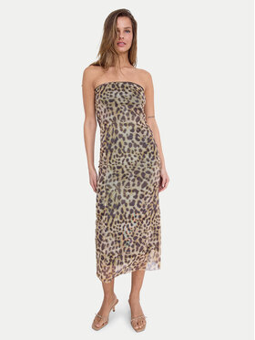 Noisy May Noisy May Letní šaty Lesley 27033993 Hnědá Slim Fit