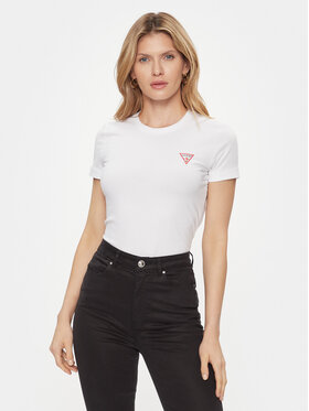 Guess Guess T-krekls W2YI44 J1314 Balts Slim Fit