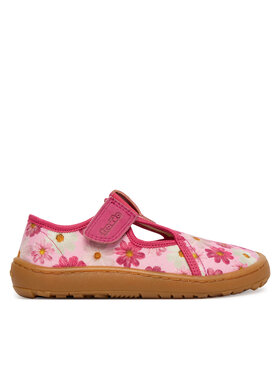 Froddo Froddo Kapcie Barefoot Canvas T-Bar G1700439-4 S Różowy