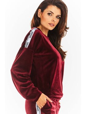 Awama Awama Bluza A374 Bordowy Basic Fit