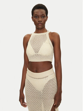 Guess Guess Top E5GP02 Z3N30 Écru Regular Fit