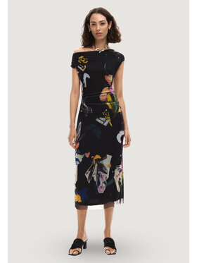 Desigual Desigual Sukienka codzienna VEST_DELAWARE Czarny Egg Fit