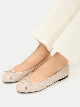 Tommy Hilfiger Tommy Hilfiger Baleríny Charm Quilted Ballerina FW0FW09503 Světle béžová