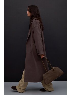 Estro Estro Cappotto ER00117931 Marrone Loose Fit