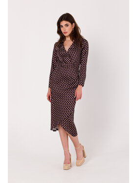 Makover Makover Vestito da giorno K176 Marrone Modern Fit