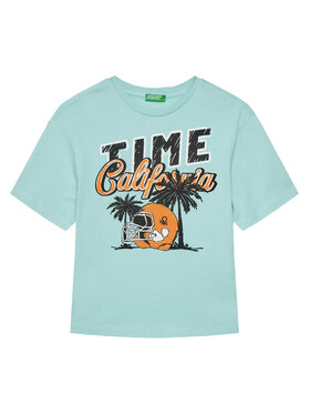 United Colors Of Benetton United Colors Of Benetton T-Shirt 3I1XC10O4 Niebieski Regular Fit