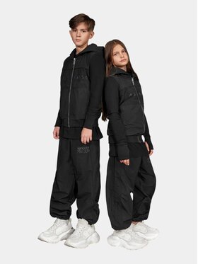 MADE BY SOCIETY MADE BY SOCIETY Spodnie materiałowe QUTE - P37779 Czarny Basic Fit